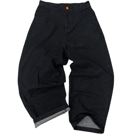LAB BLACK BAGGY JEANS