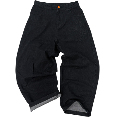 LAB BLACK BAGGY JEANS