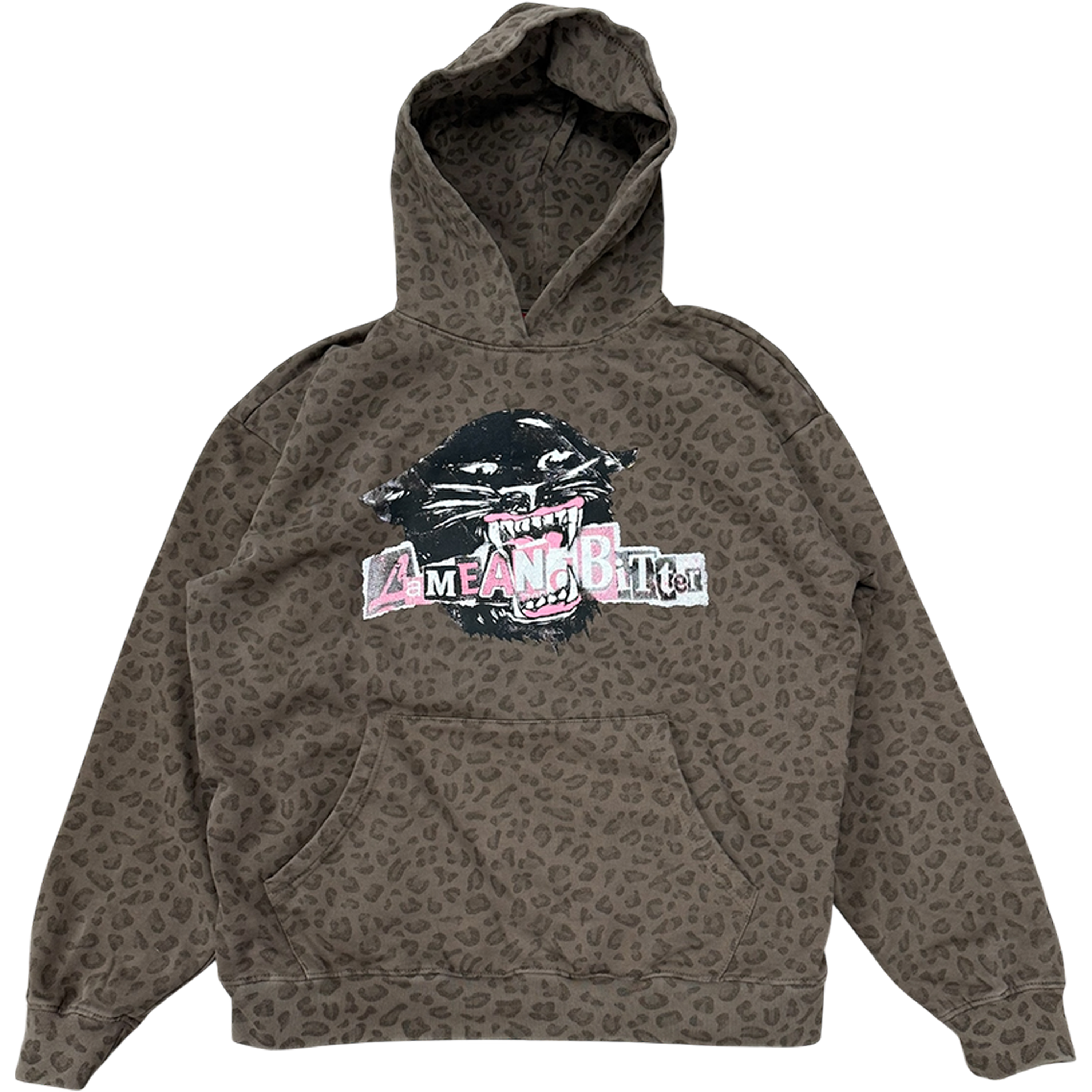 Brown Leopard Hoodie (Cherry Blossom)