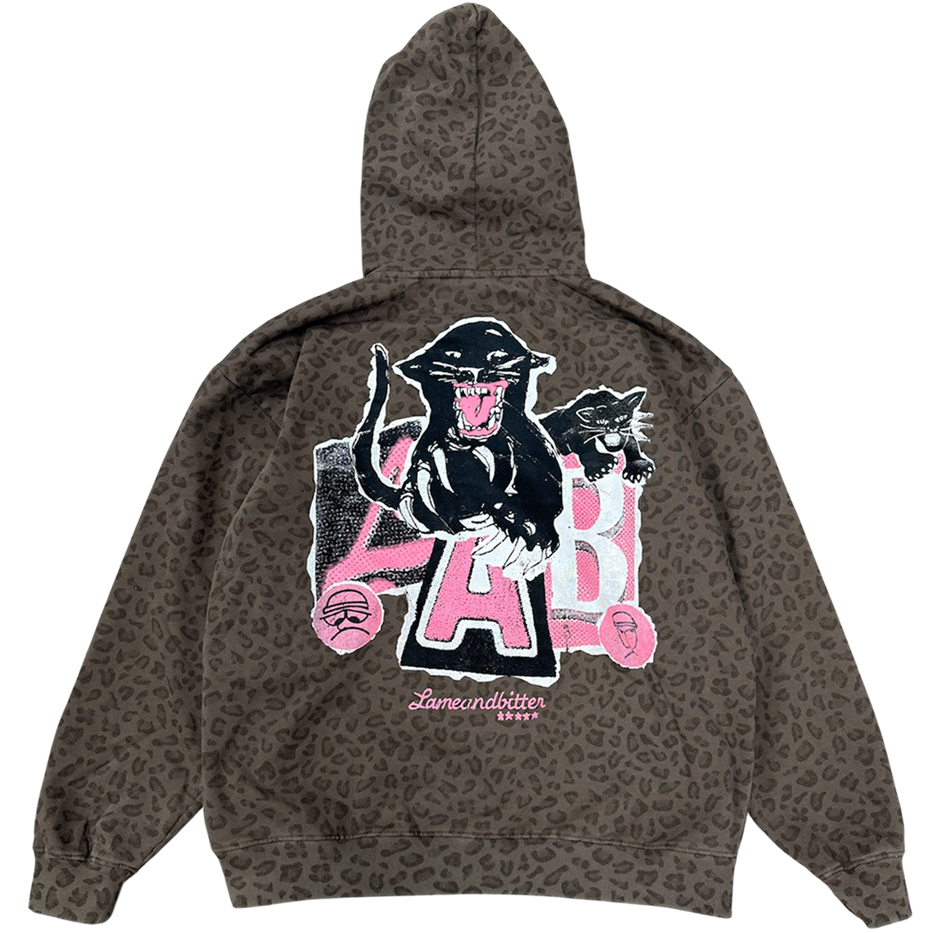 Brown Leopard Hoodie (Cherry Blossom)